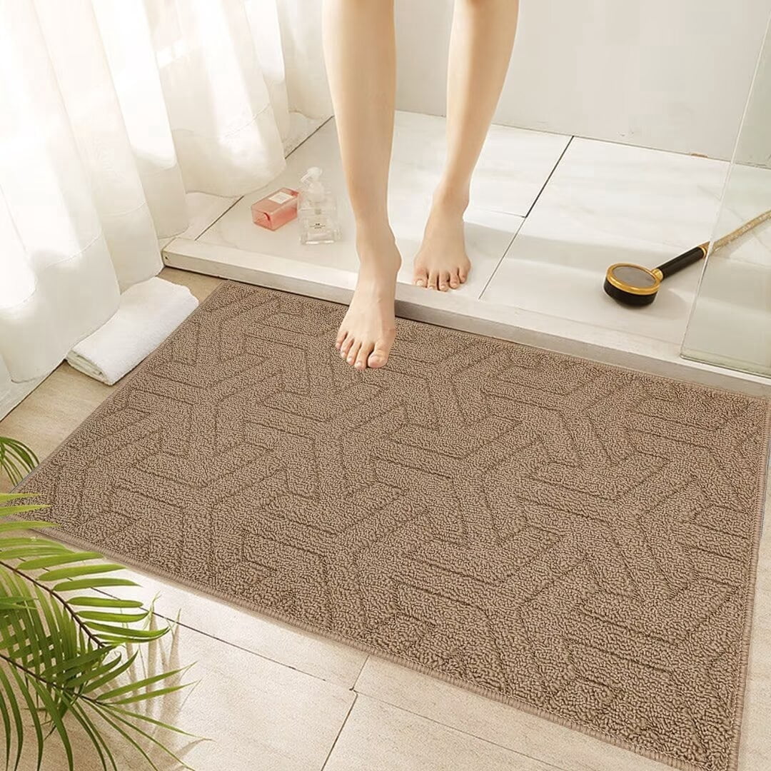 Heeneeso J22 Outdoor Rug Checkered Door Mat, Machine Washable Doormat Indoor Absorbent
