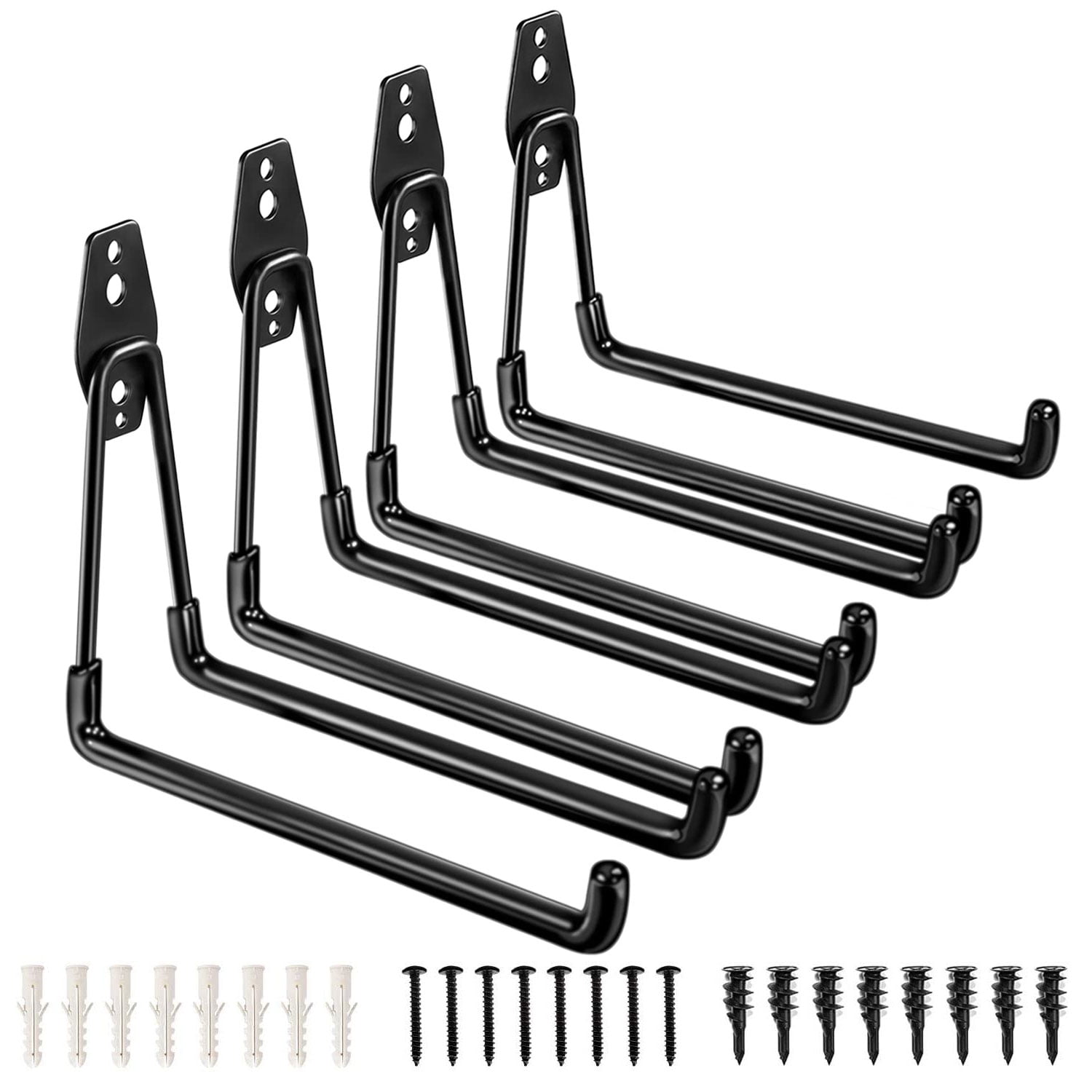 Heevir Garage Storage Hooks 7.5 Inch Long Wall Mount Hanger Garage Organizer Heavy Duty Utility Hooks for Ladder Ski Chairs Garden Tool Bulk Items Walmart