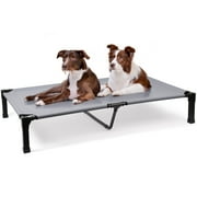 Heeyoo Elevated Dog Bed, Cooling Raised Pet Cot with Chew Proof Washable Breathable Mesh and Metal Frame, Portable Dog Cot Bed with No-Slip Feet for Outdoor or Indoor Use