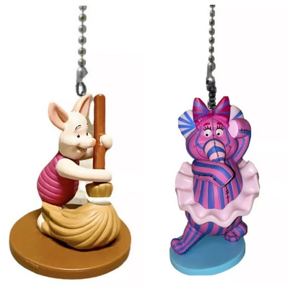 Heffalump Woozle Lumpy & Piglet Pig PVC Fan Lamp Pull Chain Figure Figurine Pooh New