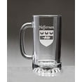 thumbnail image 1 of Heffernan Irish Coat of Arms Glass Beer Mug (Sand Etched), 1 of 1