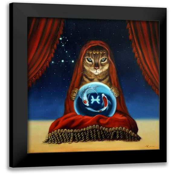 Heffernan, Lucia 12x12 Black Modern Framed Museum Art Print Titled - Pisces