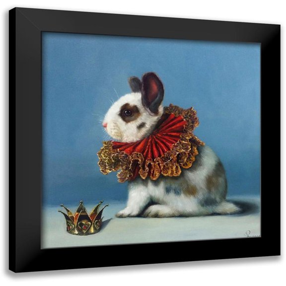 Heffernan, Lucia 12x12 Black Modern Framed Museum Art Print Titled - Queen of Hearts