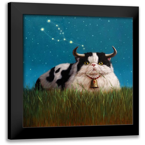 Heffernan, Lucia 12x12 Black Modern Framed Museum Art Print Titled - Taurus