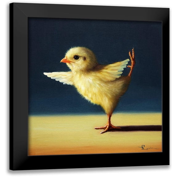 Heffernan, Lucia 12x12 Black Modern Framed Museum Art Print Titled - Yoga Chick Dancer Pose
