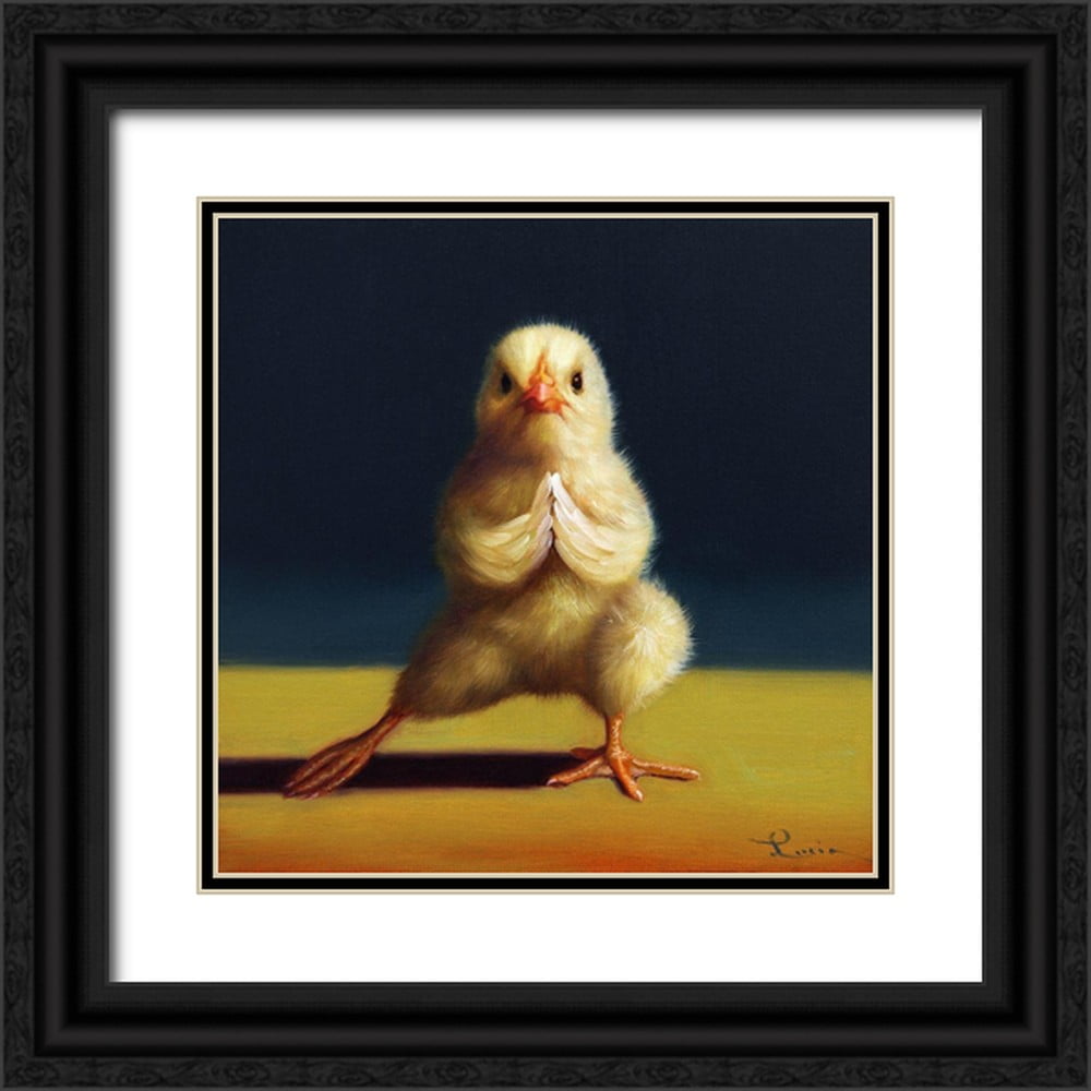 Lucia Heffernan Yoga Chick Side Lunge Canvas Art with Black Ornate Frame