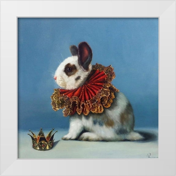 Heffernan, Lucia 12x12 White Modern Wood Framed Museum Art Print Titled - Queen of Hearts