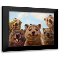 Heffernan, Lucia 14x12 Black Modern Framed Museum Art Print Titled - Selfie Down Under No. 2