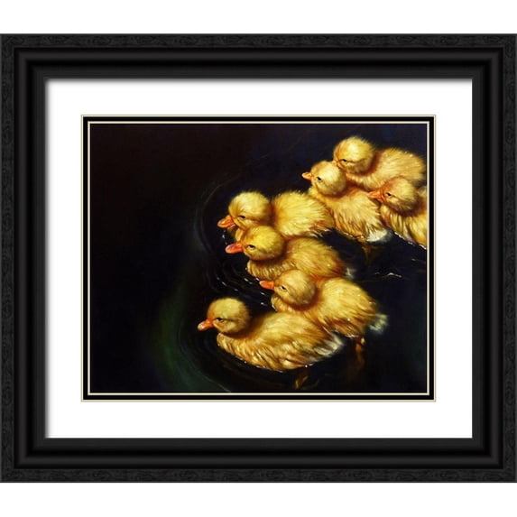 Heffernan, Lucia 14x12 Black Ornate Wood Framed with Double Matting Museum Art Print Titled - Crossing