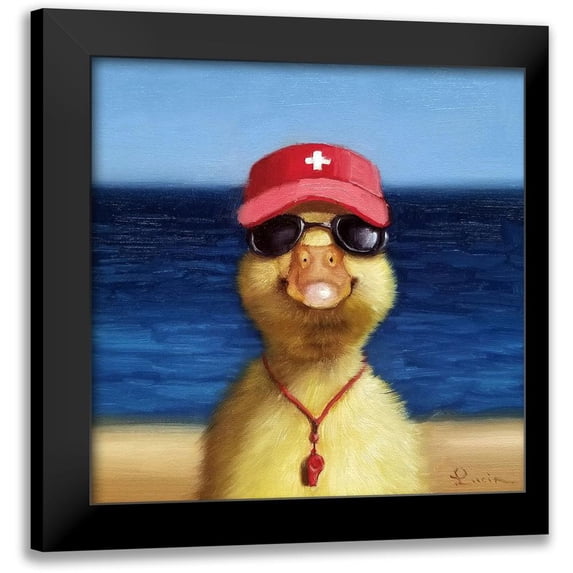 Heffernan, Lucia 15x15 Black Modern Framed Museum Art Print Titled - Lifeguard