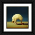 thumbnail image 1 of Heffernan, Lucia 15x15 Black Ornate Wood Framed with Double Matting Museum Art Print Titled - Yoga Chick Upward Bow, 1 of 4