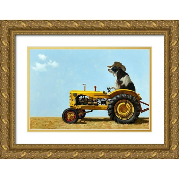 Heffernan, Lucia 18x13 Gold Ornate Wood Framed with Double Matting Museum Art Print Titled - Uncommon Cowboy