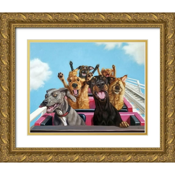 Heffernan, Lucia 18x15 Gold Ornate Wood Framed with Double Matting Museum Art Print Titled - Thrill Seekers