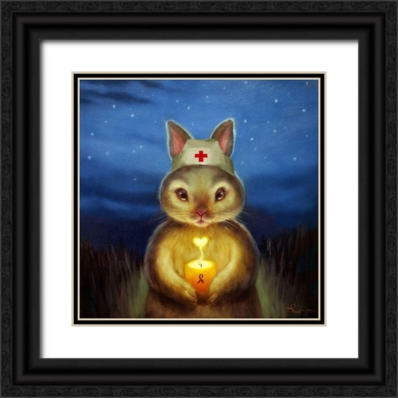 Heffernan, Lucia 20x20 Black Ornate Wood Framed with Double Matting Museum Art Print Titled - Hope