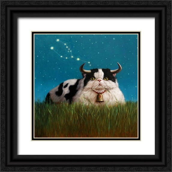 Heffernan, Lucia 20x20 Black Ornate Wood Framed with Double Matting Museum Art Print Titled - Taurus