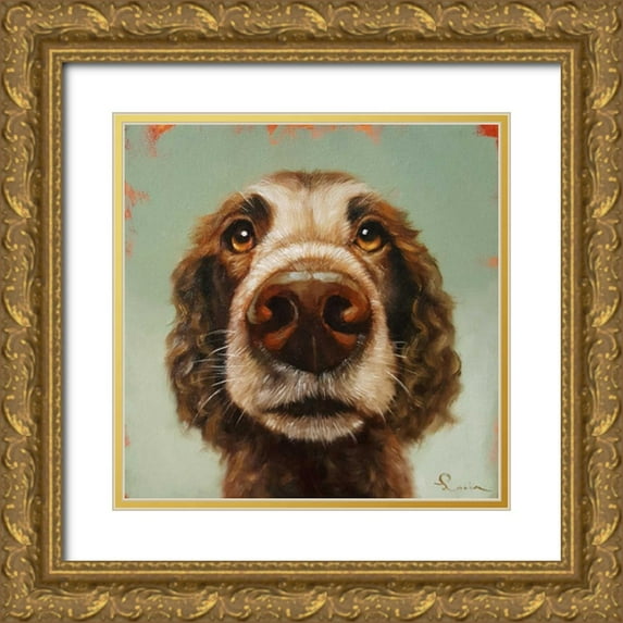 Heffernan, Lucia 20x20 Gold Ornate Wood Framed with Double Matting Museum Art Print Titled - Follow Your Nose 14