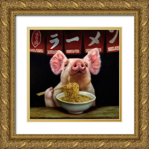 Heffernan, Lucia 20x20 Gold Ornate Wood Framed with Double Matting Museum Art Print Titled - Oodles of Noodles
