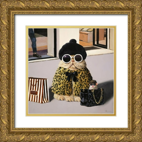 Heffernan, Lucia 20x20 Gold Ornate Wood Framed with Double Matting Museum Art Print Titled - Retail Therapy