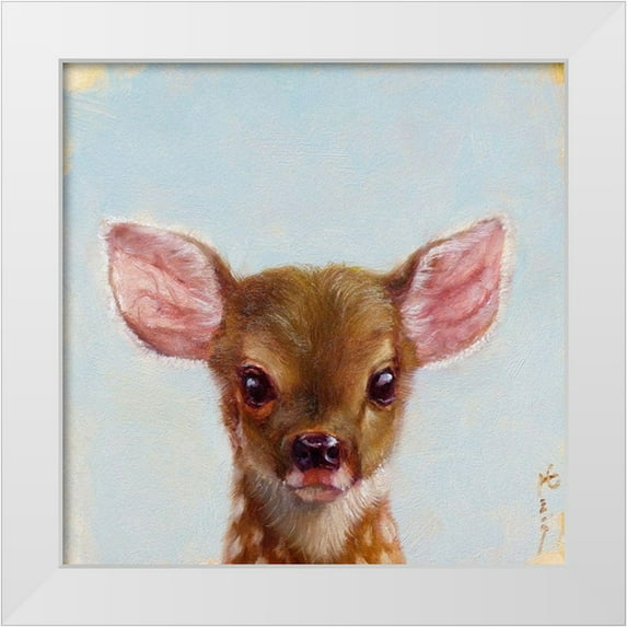 Heffernan, Lucia 20x20 White Modern Wood Framed Museum Art Print Titled - Bambi
