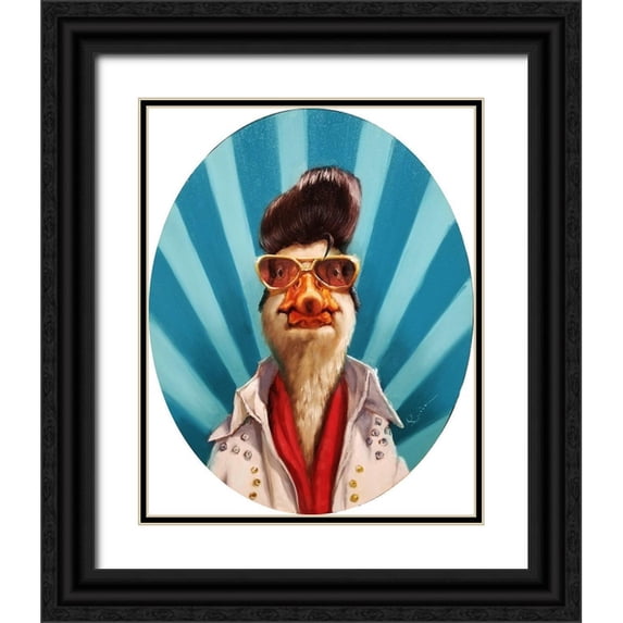Heffernan, Lucia 20x24 Black Ornate Wood Framed with Double Matting Museum Art Print Titled - The King