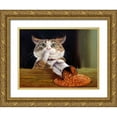thumbnail image 1 of Heffernan, Lucia 24x19 Gold Ornate Wood Framed with Double Matting Museum Art Print Titled - Spill The Beans, 1 of 4