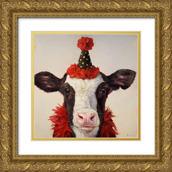 Heffernan, Lucia 26x26 Gold Ornate Wood Framed with Double Matting Museum Art Print Titled - Shindig