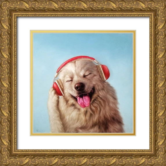 Heffernan, Lucia 26x26 Gold Ornate Wood Framed with Double Matting Museum Art Print Titled - Woof Jam