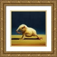 thumbnail image 1 of Heffernan, Lucia 26x26 Gold Ornate Wood Framed with Double Matting Museum Art Print Titled - Yoga Chick Bind, 1 of 4