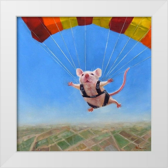 Heffernan, Lucia 26x26 White Modern Wood Framed Museum Art Print Titled - Geranimo