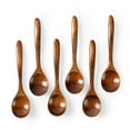 thumbnail image 1 of Hefild 6 PCS Wooden Spoons for Honey, 6.7 inch Small Wooden Spoons - Perfect for Tea, Coffee & Soup, Little Wooden Serving Table Spoons Set, Bulk Bamboo Teaspoon for Eating with Unique Design, 1 of 5