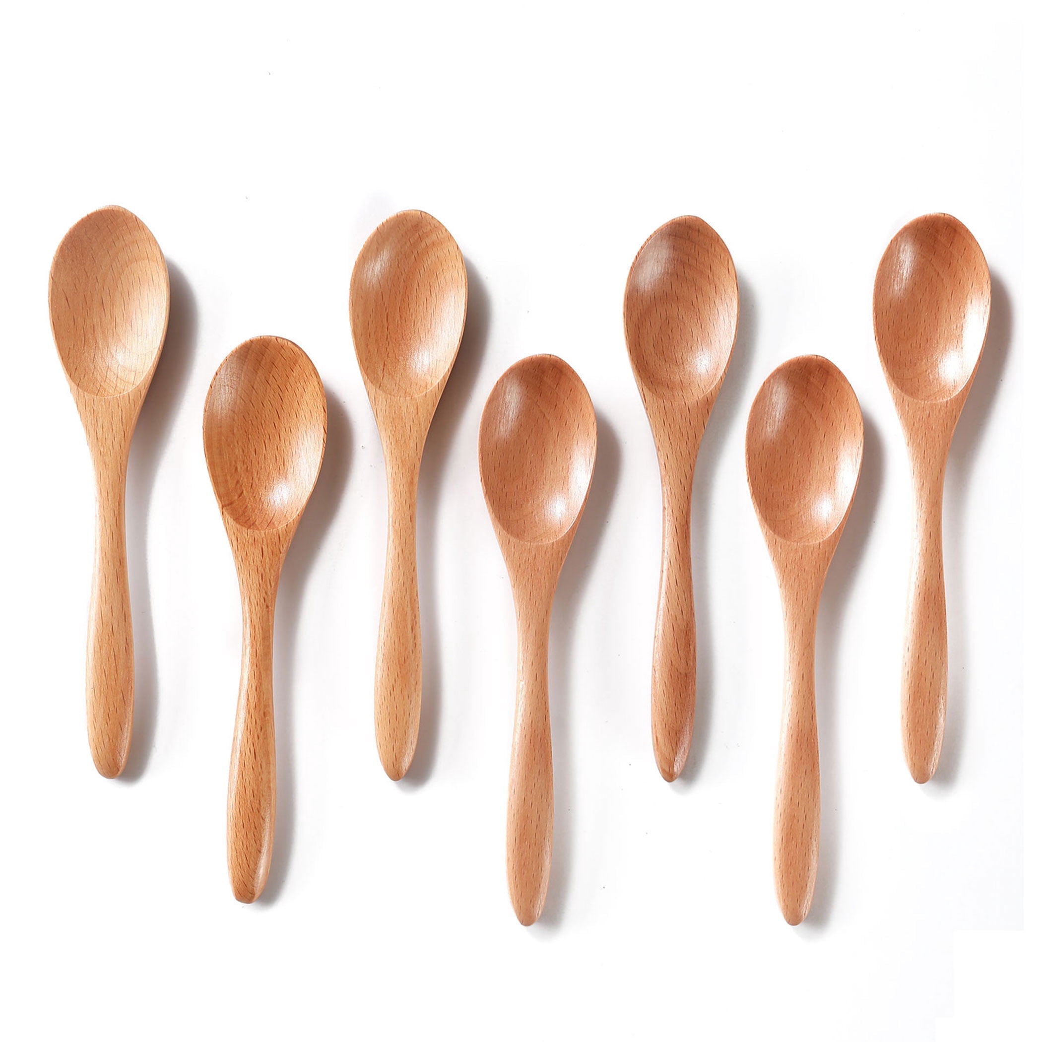 Cobee 6 Pack Small Wooden Spoons - 5.9 Inch Honey/Tea Spoons For Jam, Coffee, Condiments