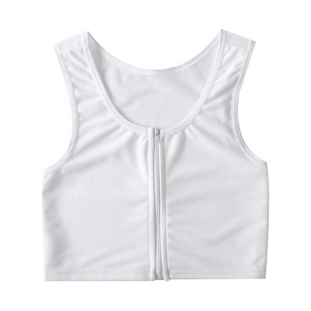 BaronHong Trans Lesbisch Tomboy Katoen Kleurrijke Tank Top Vest Borst Binder Sterke Bandage, zwart, S