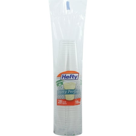Hefty 00C21800 Deluxe Clear Cups, 18-oz., 28-Ct. - Quantity 1