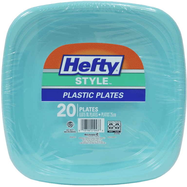 Hefty 10 Sky Blue Plastic Plates 20ct Walmart