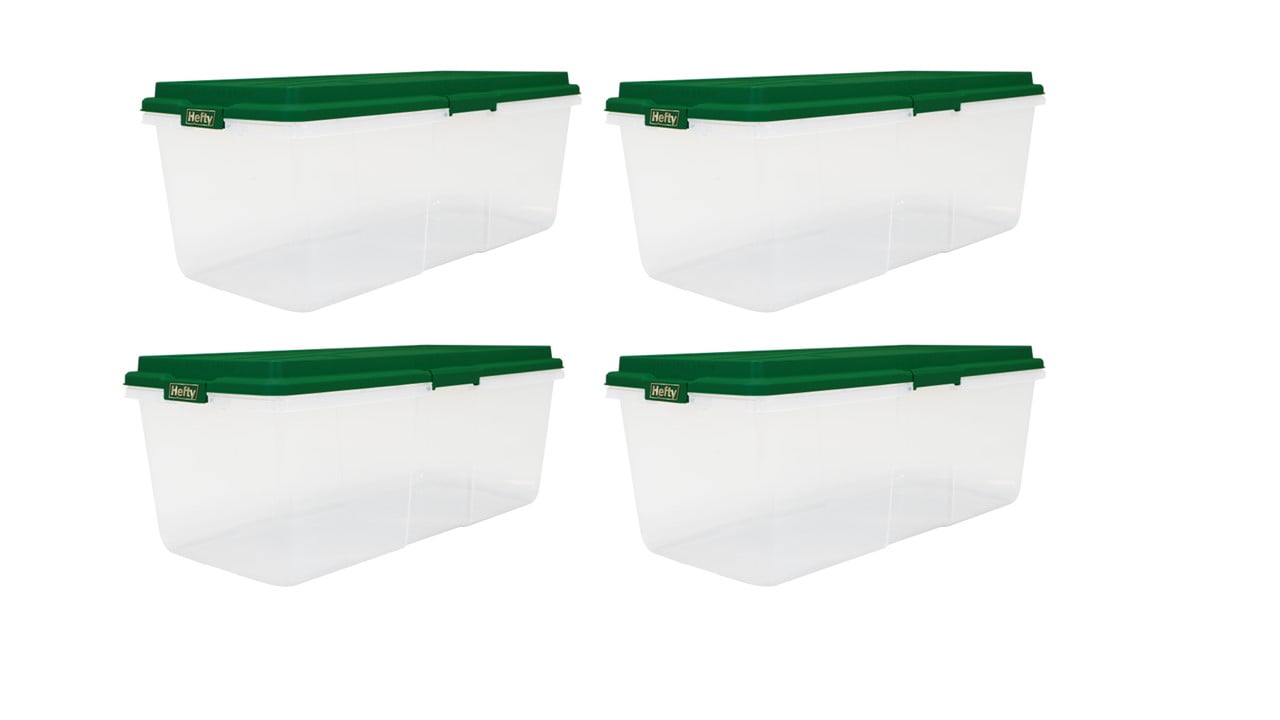  ピーターラビット グリーンジャスパーボックス Hefty 113 Quart Clear Plastic Latched Christmas Storage Container