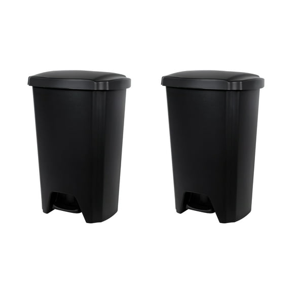 Hefty 12.1 Gal. StepOn Trash Can - 2 Pack