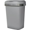 thumbnail image 1 of Hefty Kitchen Trash Can, 12.1 Gallon Plastic Touch Top Garbage Bin with Push Button Lid, Gray, 1 of 7