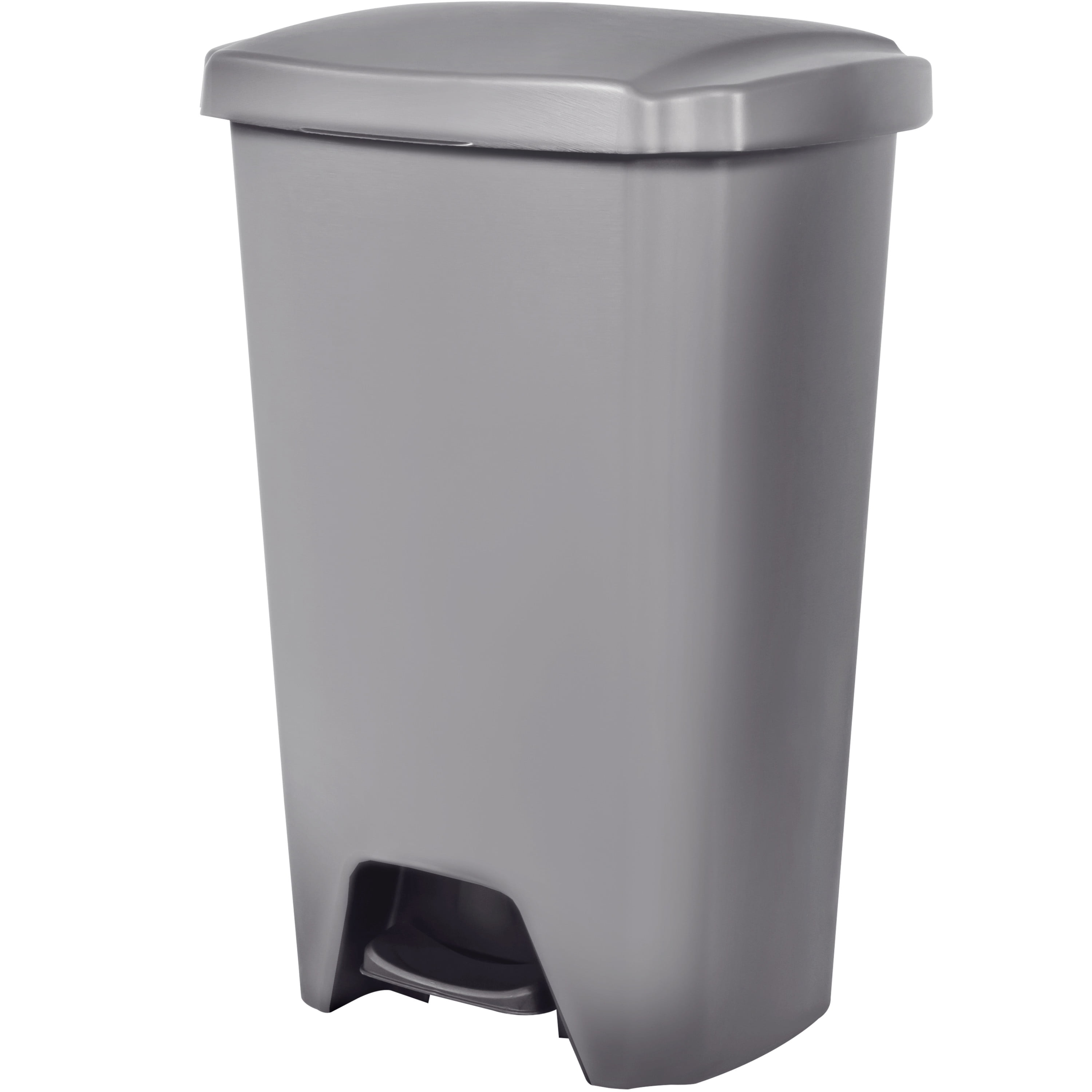Hefty 12.8-Gallons Silver Plastic Touchless Kitchen Trash Can with Lid  Indoor in the Trash Cans department at