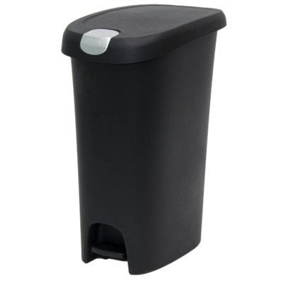 Hefty 12-Gal. Lid Lock Step-On Wastebasket [Set of 4]