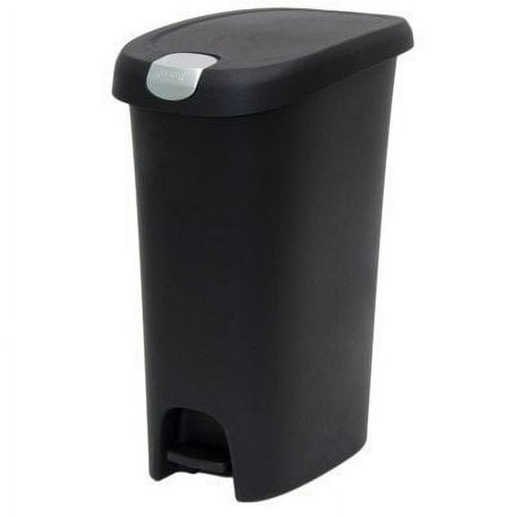 Hefty 12-Gal. Lid Lock Step-On Wastebasket [Set of 4]
