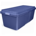 thumbnail image 1 of Hefty HI-RISE 28 Gallon Large Latching Storage Bin, Plastic Latched Storage Container with HI-RISE Lid, Blue, 1 of 11