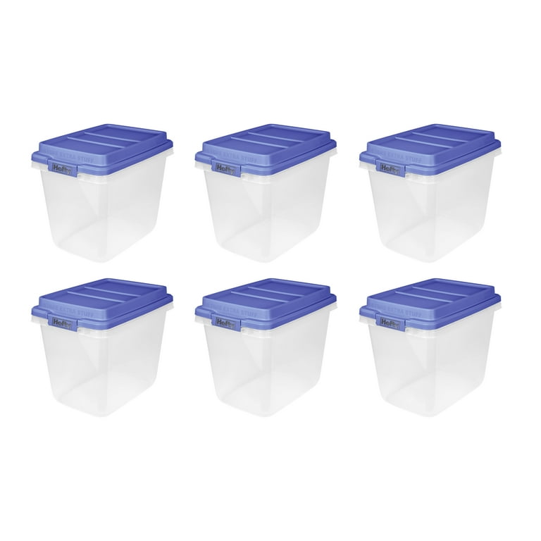 10 Pieces Storage Bins with Lids Bulk 3.2 Qt, 1.32 Qt Clear Small Plastic  Storag