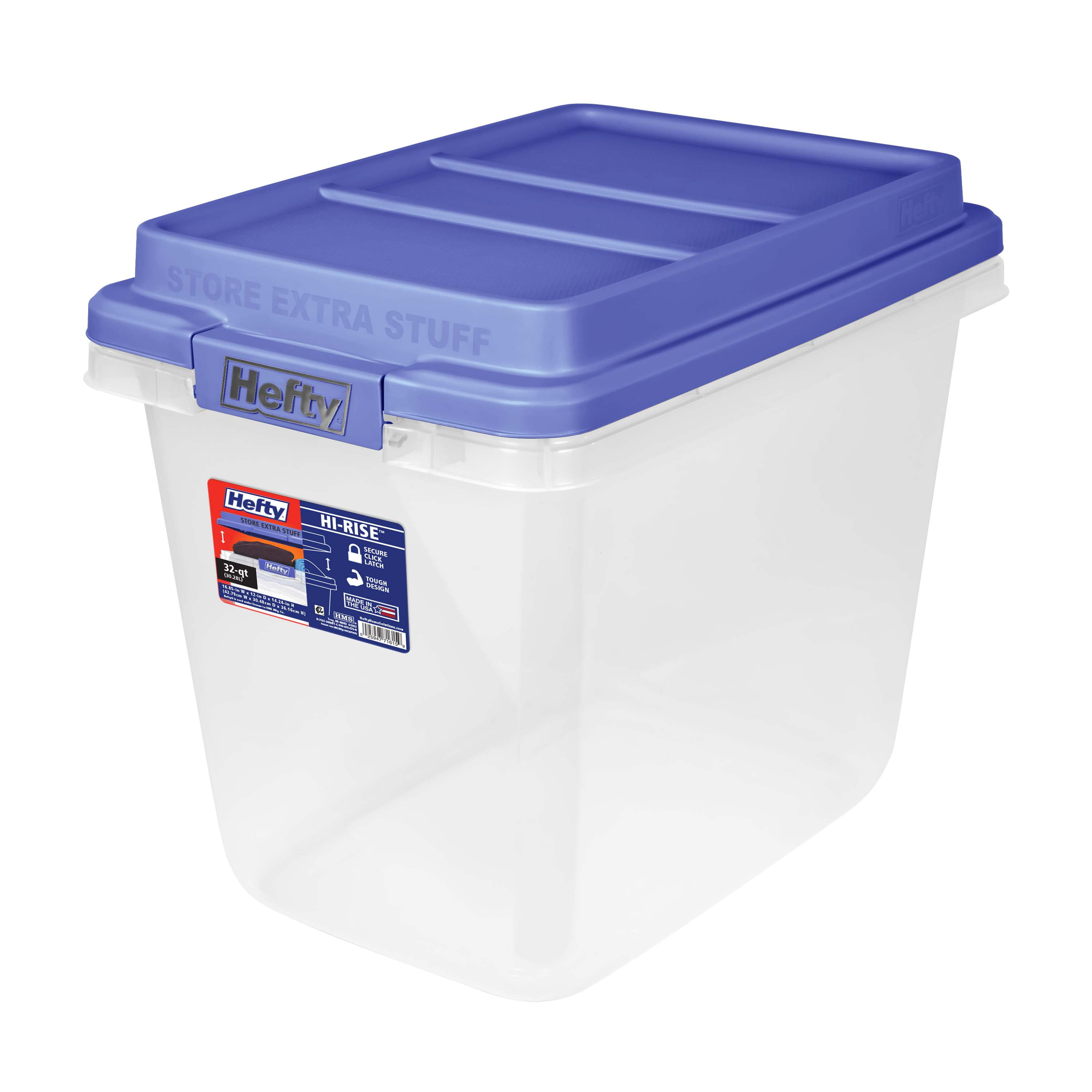 Citylife 32 Qt Clear Storage Bins with Lids Stackable Storage