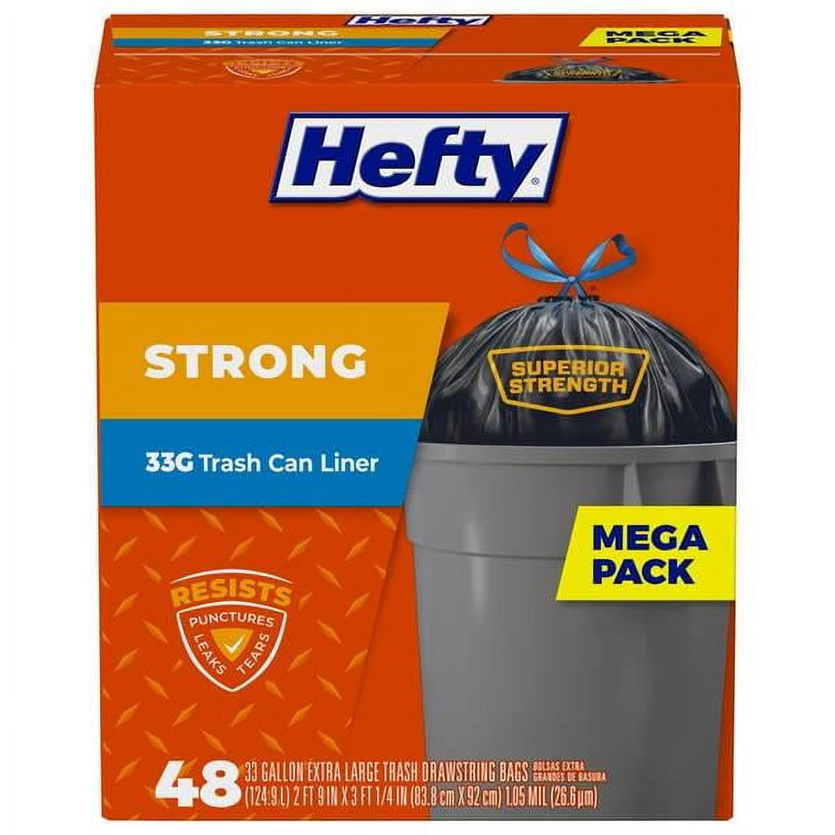 Hefty 48-Count 33 Gallon Strong Trash Can Liner