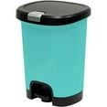 Hefty 7Gal Textured StepOn Trash Can with Lid Lock and Bottom Cap