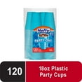 thumbnail image 1 of Hefty Blue Disposable Party On Plastic Cups, 18 oz, 120 Count, 1 of 6