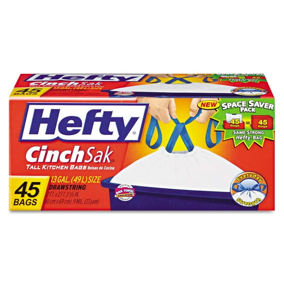 Hefty CinchSak Tall Kitchen Garbage Bags (Pack of 2)