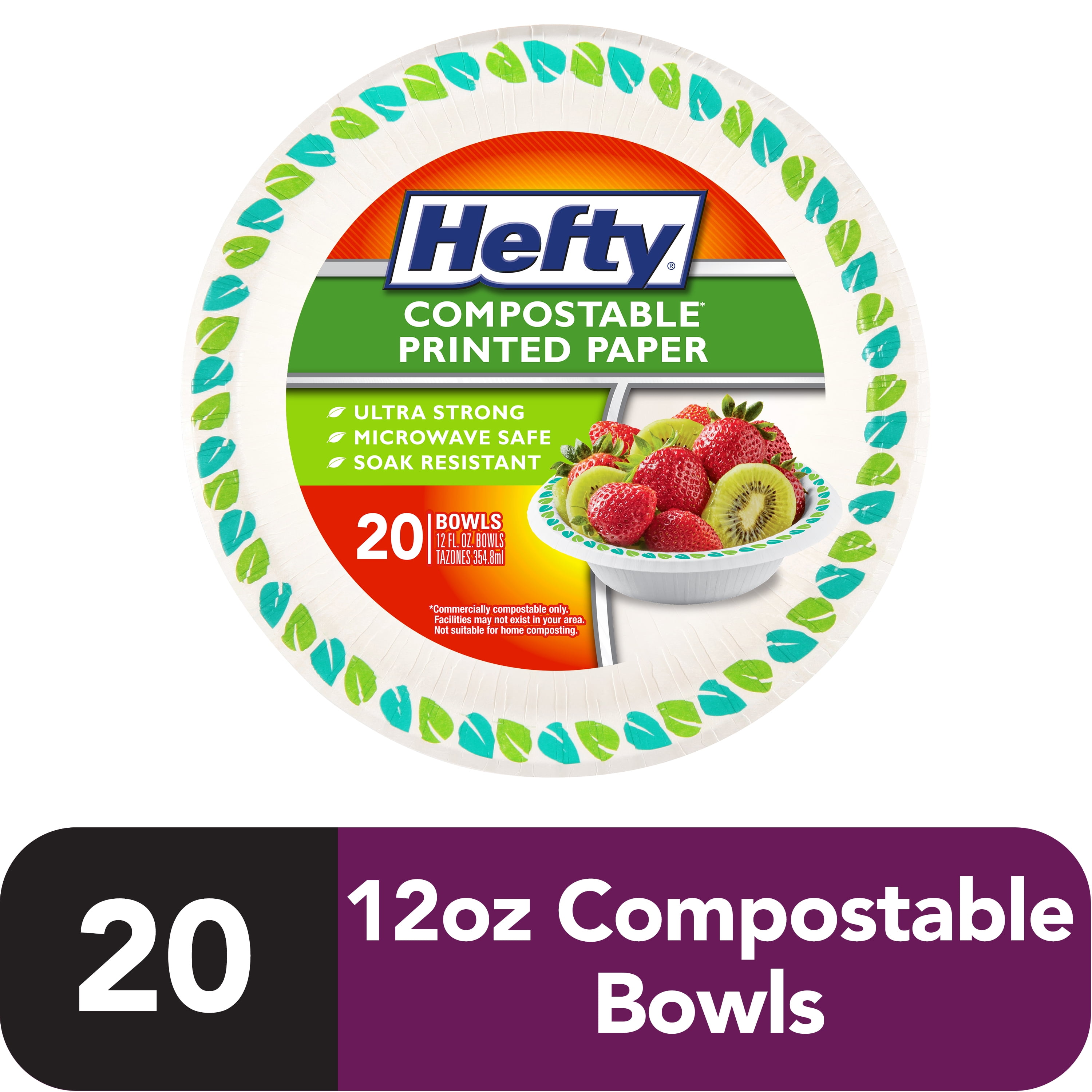160 Count Paper Bowls 20 oz Soak Proof and Microwave Safe Heavy Duty  Printed