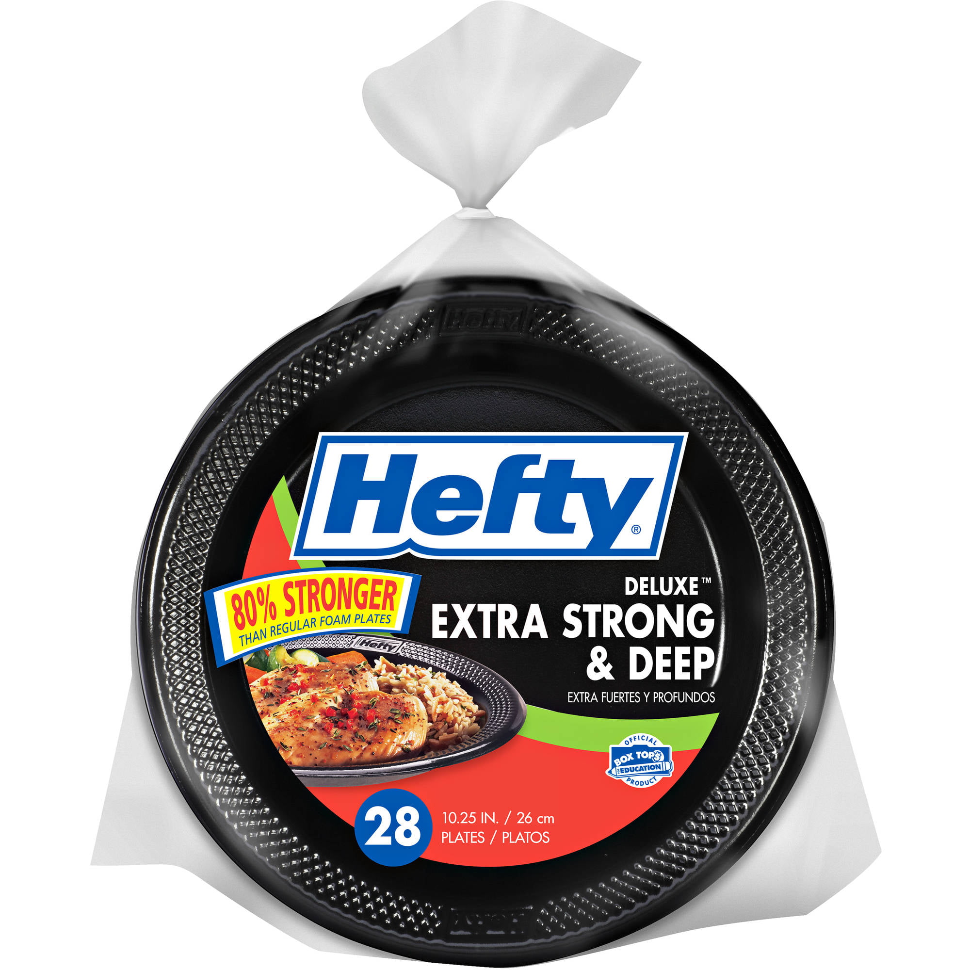 Hefty Deluxe Plates Extra Strong & Deep 10.25 Inch - 21 ct pkg