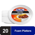 thumbnail image 1 of Hefty Deluxe Extra Strong and Deep Disposable Foam Oval Plates, 10 x 12 inches, 20 Count, 1 of 6